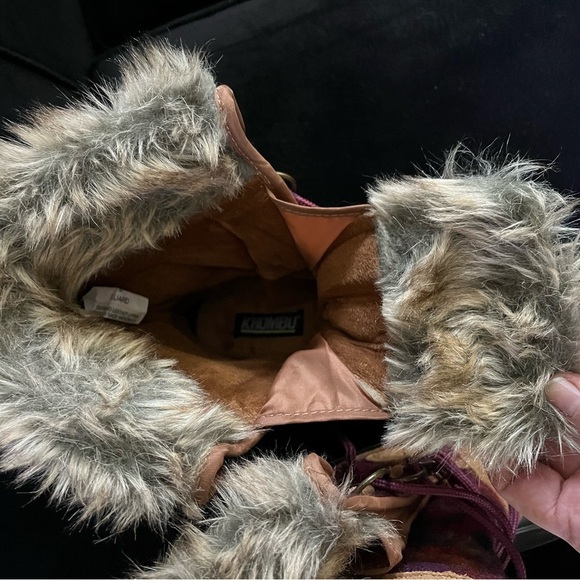 Khombu Duck Boots Suede Faux Fur Blanket Tie Winter Boots Women’s 7 - Picture 10 of 13
